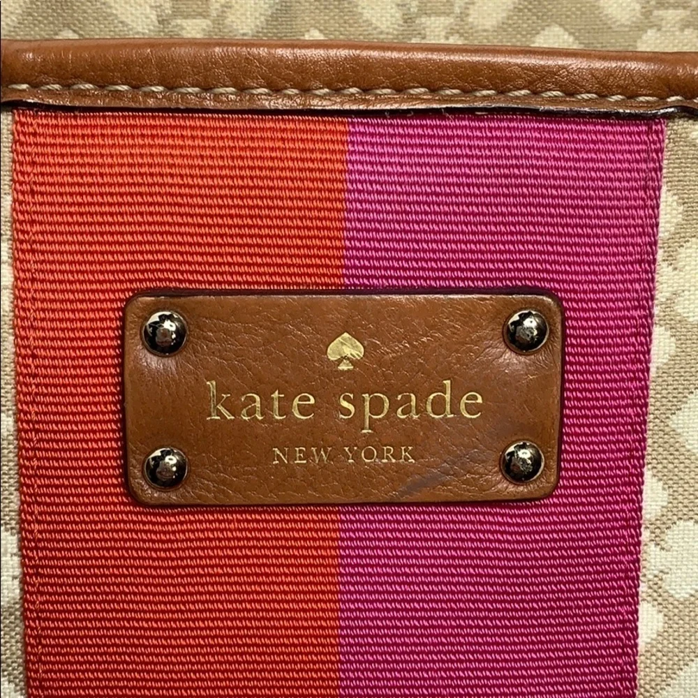 Kate Spade Flower Jacquard Everything Stripe Tote